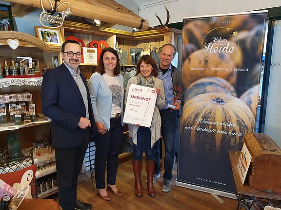 Welser Heide Direktvermarktung Julius Award für Kürbiskernprodukte